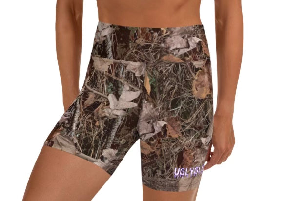 ALL OVER CAMO BIKER SHORTS