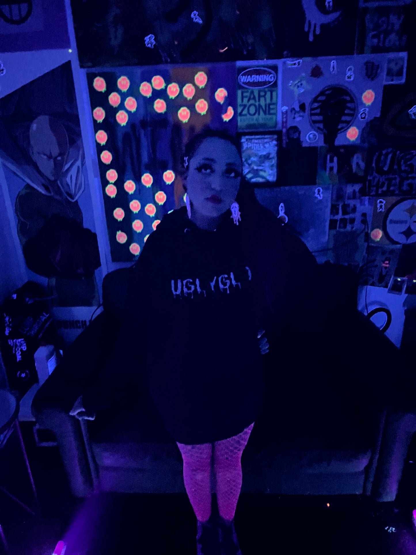 UGLYGLOW Black Signature Hoodie
